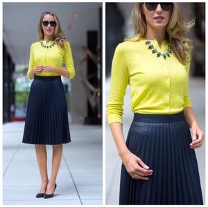 J. Crew Yellow Neon Cardigan sweater 3/4 sleeve